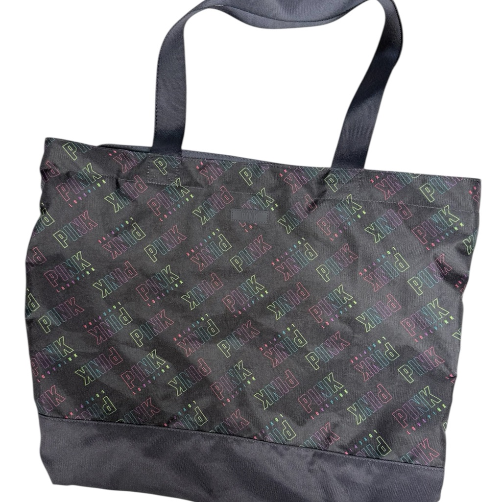 Pink Victorias Secret Multicolor Retro Logo Tote